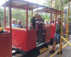 Unscheduled train ride in Bundaberg Botanica lGardens