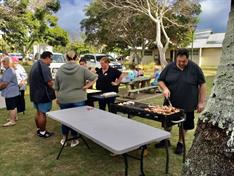 Apex club of Bundaberg provide BBQ breakfast